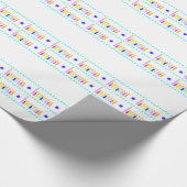 Rainbow Chanukah Menorah Wrapping Paper Cadeaupapier (Hoek)