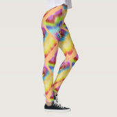 Rainbow check patterned shimmer voor dames leggings (Rechts)