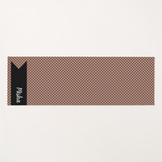 Rainbow Check Schotse Tartan Plaid Pattern Yogamat (Voorkant (horizontaal))