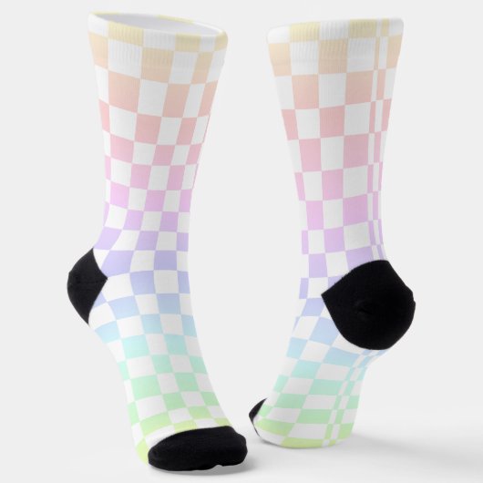 Rainbow Check Socks Sokken (Gebogen)