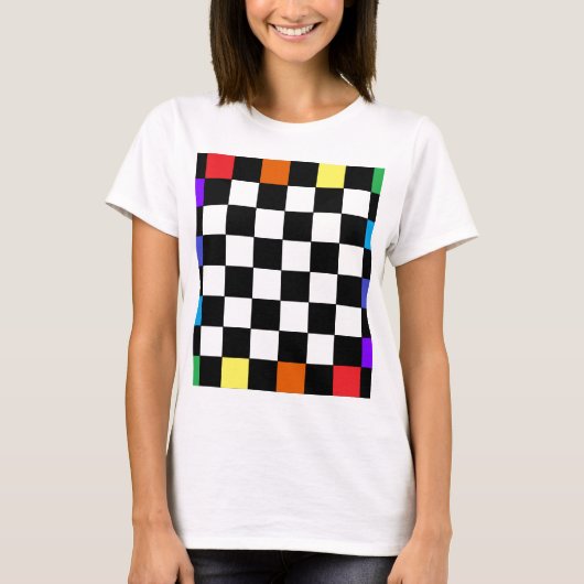 Rainbow Checkerboard CricketDiane T-shirt (Voorkant)