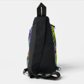 Rainbow Checkerboard Digitale kunst Sling Bag (Achterkant)