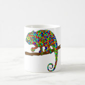 Rainbow Checkered Chameleon Mok (Center)