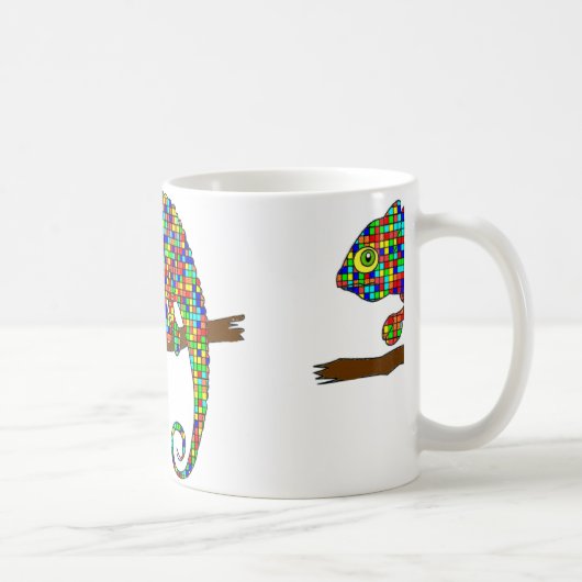 Rainbow Checkered Chameleon Mok (Rechts)