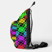 Rainbow Checkered: fleur je dag op Sling Bag (Rechts)