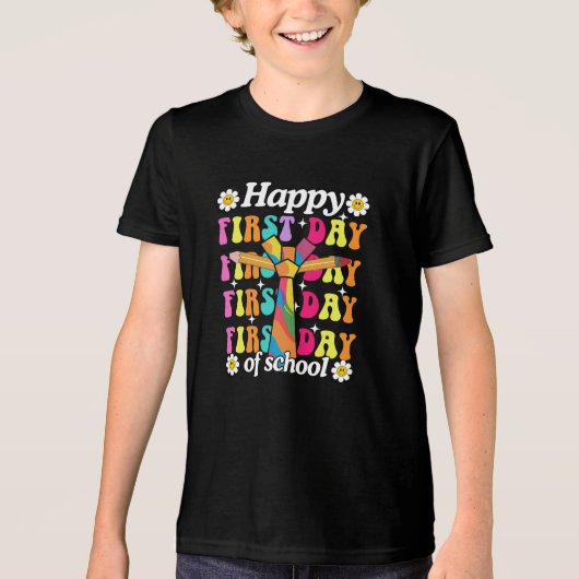 Rainbow Cheers for the First Day! Tri-Blend Shirt (Voorkant)