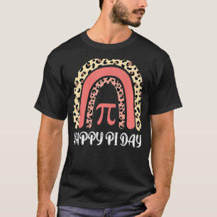 Rainbow Cheetah Happy Pi Day Wiskunde 3 14 Symbool T-shirt