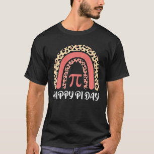 Rainbow Cheetah Happy Pi Day Wiskunde 3.14 Symbool T-shirt