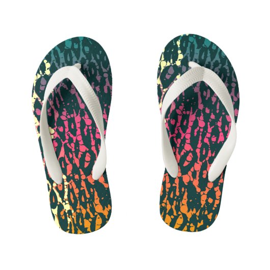 Rainbow Cheetah Kinder Teenslippers (Voetbed)