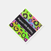 Rainbow Cheetah Leopard Birthday Party Napkins Servet (Hoek)