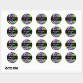 Rainbow Cheetah Leopard Print Party Stickers (Vel)