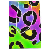 Rainbow Cheetah Leopard verjaardagsfeestje cadeau Medium Cadeauzakje (Voorkant)