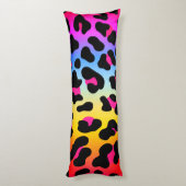 Rainbow Cheetah Print Body Pillow Lichaamskussen (Achterkant (Verticaal))