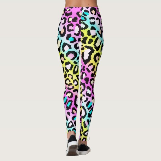 Rainbow Cheetah print leggings (Achterkant)