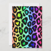 Rainbow Cheetah Wild Sweet 16 Verjaardagsfeest Kaart (Achterkant)