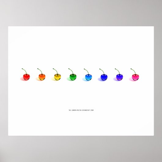 Rainbow Cherries Poster (Voorkant)