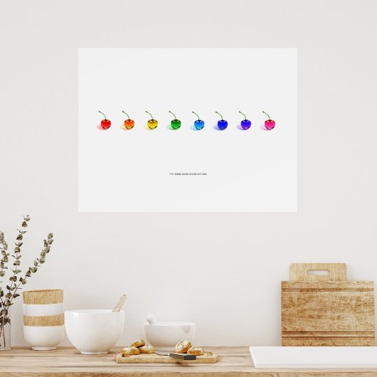 Rainbow Cherries Poster (Keuken)