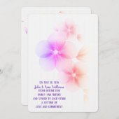 Rainbow Cherry Blossom Wedding Invitation Kaart (Voorkant / Achterkant)