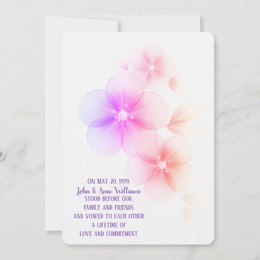 Rainbow Cherry Blossom Wedding Invitation Kaart (Voorkant)