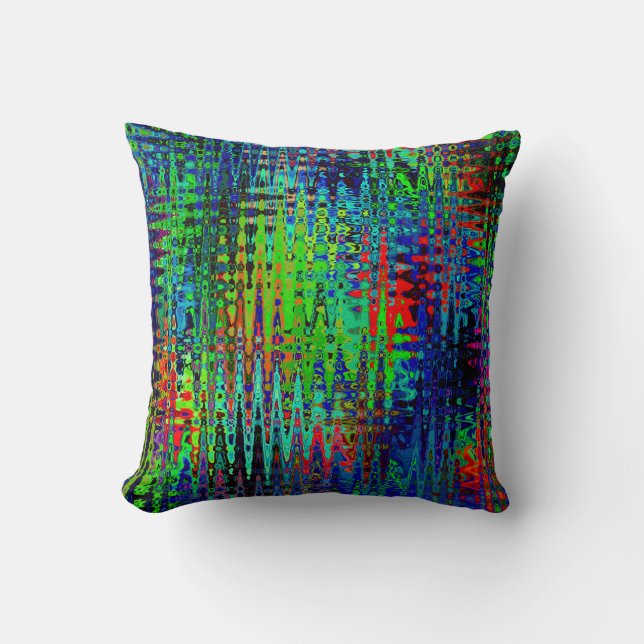 Rainbow Chevron Abstract Kussen (Voorkant)