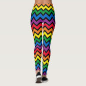 Rainbow Chevron Black Leggings (Achterkant)