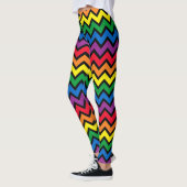Rainbow Chevron Black Leggings (Links)