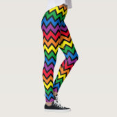 Rainbow Chevron Black Leggings (Rechts)
