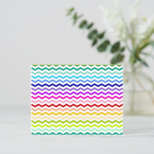 Rainbow chevron briefkaart (Staand voorkant)