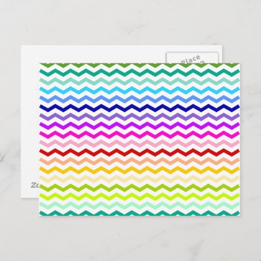 Rainbow chevron briefkaart (Voorkant / Achterkant)