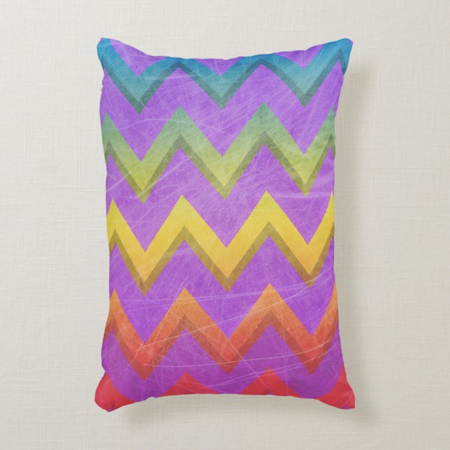 Rainbow Chevron by Shirley Taylor Accent Kussen (Voorkant(Verticaal))