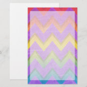 Rainbow Chevron by Shirley Taylor Briefpapier (Voorkant / Achterkant)