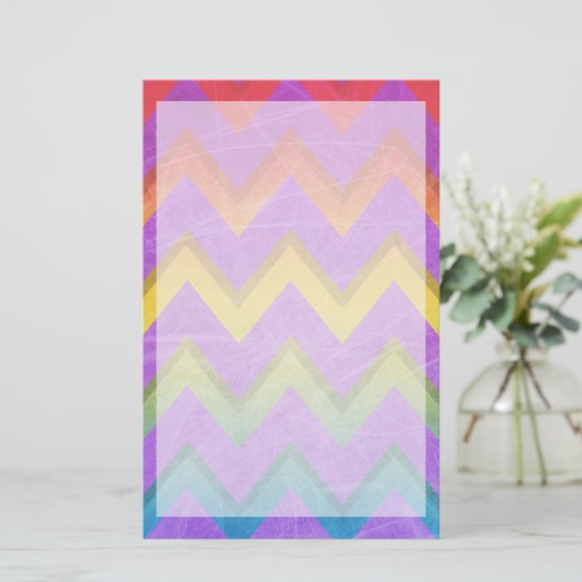 Rainbow Chevron by Shirley Taylor Briefpapier (Staand voorkant)