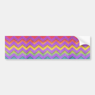 Rainbow Chevron by Shirley Taylor Bumpersticker