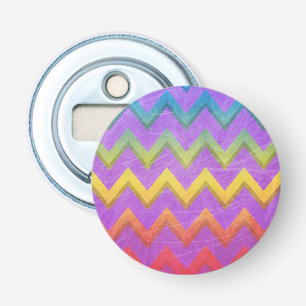 Rainbow Chevron by Shirley Taylor Button Flesopener