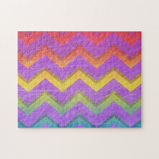 Rainbow Chevron by Shirley Taylor Legpuzzel (Horizontaal)