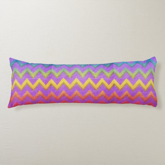 Rainbow Chevron by Shirley Taylor Lichaamskussen (Voorkant)