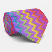 Rainbow Chevron by Shirley Taylor Stropdas (Opgerold)