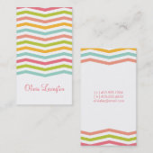 Rainbow Chevron Calling Card Contactkaartje (Voorkant / Achterkant)