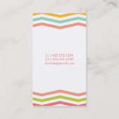 Rainbow Chevron Calling Card Contactkaartje (Achterkant)