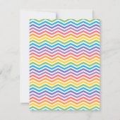 Rainbow Chevron Crayons Arts Kids Birthday Party Kaart (Achterkant)