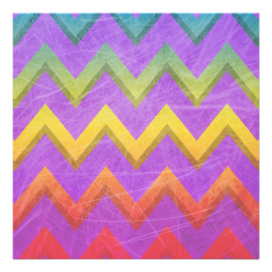 Rainbow Chevron door Shirley Taylor Foto Afdruk