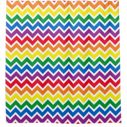 Rainbow Chevron Douchegordijn (Voorkant)