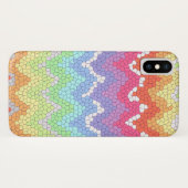 Rainbow chevron Glas in lood Kleurrijk Abstract Case-Mate iPhone Case (Achterkant (horizontaal))