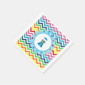 Rainbow Chevron Gumball party servetten (Hoek)