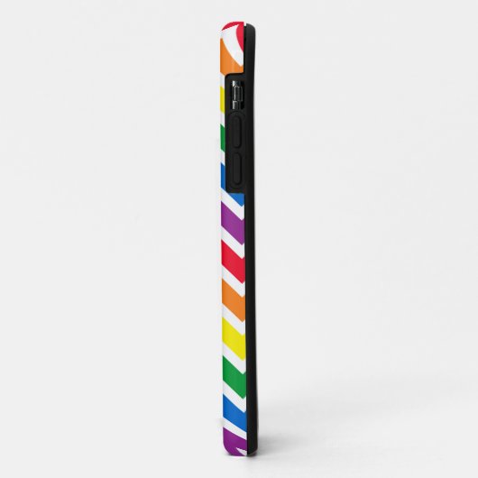 Rainbow Chevron Initiaal Case-Mate iPhone Case (Achterkant/links)