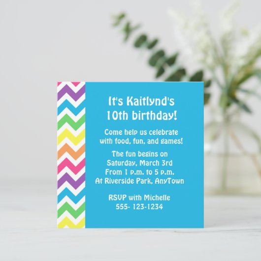 Rainbow Chevron Kaart (Staand voorkant)