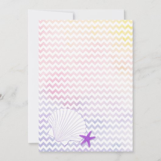 Rainbow Chevron Nautical Couples Shower Kaart (Achterkant)