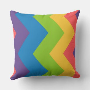 Rainbow chevron patroon kussen