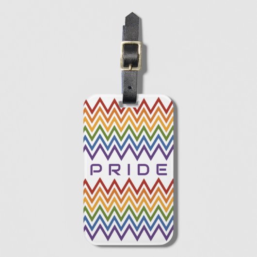 Rainbow Chevron Pattern, aangepast Bagagelabel (Voorkant (verticaal))