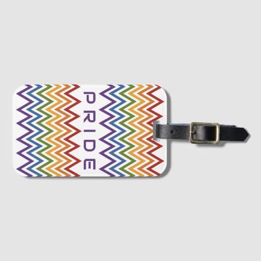 Rainbow Chevron Pattern, aangepast Bagagelabel (Voorkant (horizontaal))